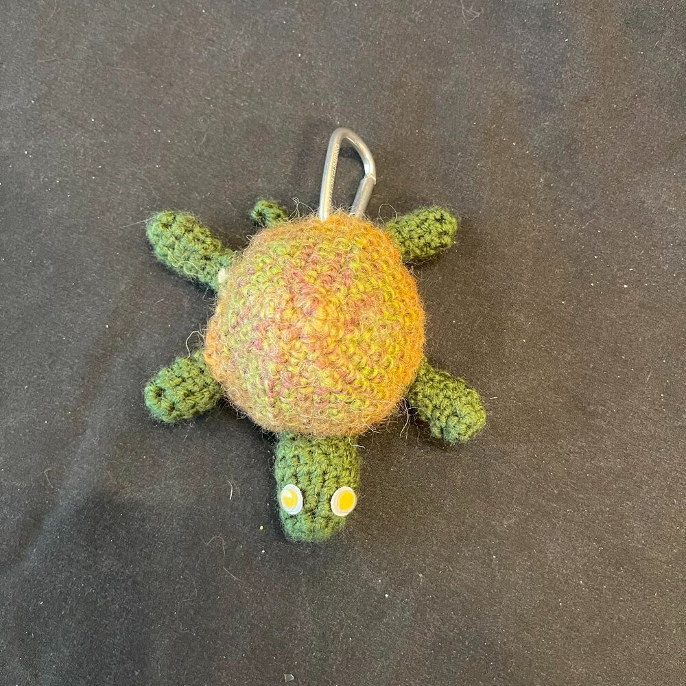 NWT Hand-Crocheted Turtle Key Chain